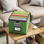 File Organizer Box with Lids, Collapsible File Folder Organizer - Image 4