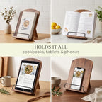 Beautiful Cookbook Stand for Your Kitchen Counter - Solid Wood, Fits iPad - Image 4
