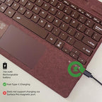 mobee Keyboard for Microsoft Surface Pro Copilot+ (11th Edition) / Pro 11/10 / 9/8 / X, 13 inch, Detachable Type Cover with Touchpad, Pen Holder (Burgundy) - Image 4