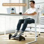 Foot Rest Under Desk, Bamboo Ergonomic Office Foot Stool - Image 5