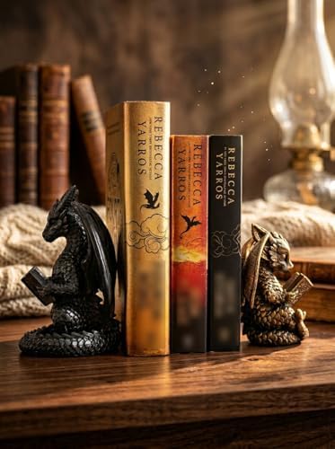 Stylor Fantasy Dragon Bookends Set of 2, Romantasy Bookish Gifts - Image 2