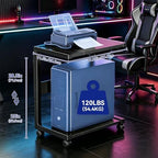 Adjustable Computer Tower Stand - 23.03"-28.3"H PC Holder Cart - Image 4