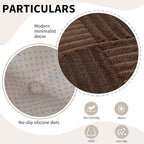 Office Stacking Chair Cushions 4 Pack, Corduroy High Density Foam Kitchen Seat Cushions with Ties, Square 17" x 17" Indoor Non-Slip Dining Chair Pads, Brown, 4pcs - Image 6