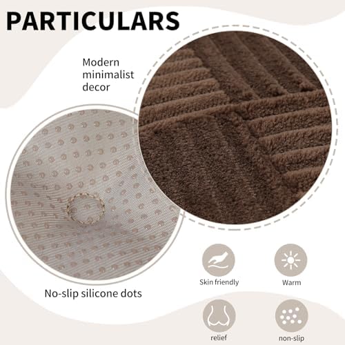 Office Stacking Chair Cushions 4 Pack, Corduroy High Density Foam Kitchen Seat Cushions with Ties, Square 17" x 17" Indoor Non-Slip Dining Chair Pads, Brown, 4pcs - Image 6