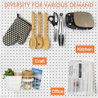 Pegboard Organizer Set 42Pack Peg Board Baskets Hooks Bins Cups(White Pink) - Image 4
