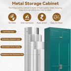 Polup 86" Tall Metal Kitchen Pantry Storage Cabinet with Doors and Shelves - Image 4