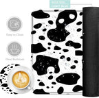 Keyboard Mouse Pad Set, Extended Gaming Mouse Pad+Ergonomics Keyboard Wrist Rest Support, Memory Foam, Easy Typing Pain Relief, 4Pcs XL Ultra Thick Desk Mat,Cute Cow Pattern - Image 2