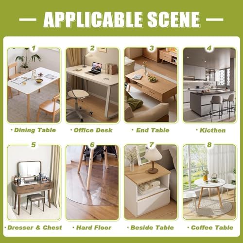 OstepDecor 48 x 80 in Clear Table Protector, Plastic Table Cover 2mm Thick - Image 6