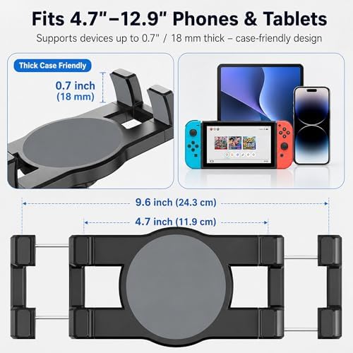 Keuvirya Heavy Duty Tablet Mount for Truck & Vehicle, Drill Base iPad Mount - Image 3