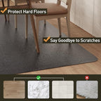 Area Floor Mat for Home, 8'×12' Large Black No Slip Vinyl Area Rug - Image 3