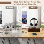 Large Acacia Wood Cable Management Box - Cord Hider&Organizer for TV Wires - Image 6