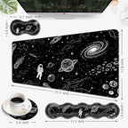 Desk Mat, Mouse Pad with Wrist Rest, 4-in-1 Large Mouse Pads for Desk, Ergonomic Mouse Pad and Keyboard Wrist Rest Gaming Keyboard Mat for Office,Astronaut Planet - Image 6