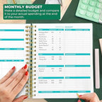 Clever Fox Budget Planner & Monthly Bill Organizer, Large Mint Green - Image 5