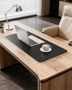 YSAGi Genuine Leather Desk Mat, 23.6"x13.8" Office Desk Pad, Thick Desk Pad Mat with Stitched Line, Non-Slip Desk Mat with Rubber Base (Black, 23.6"x13.8") - Image 6
