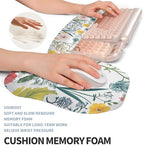 2-in-1 Ergonomic Set, Wave Keyboard Wrist Rest and Massage Slope Mouse Pad Wrist Support, Rebound Memory Foam for Relieve Carpal Tunnel Syndrome and Wrist Pain (Pink Flowers) - Image 4
