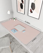 YSAGi Non-Slip Leather Desk Pad XL Size, Waterproof Laptop Computer Desk Keyboard Mat, Table Protector Blotter Mat, Large Mouse Pad for Office/Work/Home/Decor(Pink, 47.2" x 23.6")-No Band - Image 6