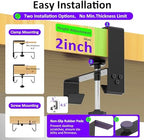 Under Desk Cable Management Tray - Under Desk Cord Management - Clamp/Screw Mount - Fabric Wire Management - Cable Raceways Tray Cord Hiders for Office/Home (Black, 28.6×5.6") - Image 3