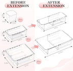 DILIBRA 16 Pcs Clear Extendable Drawer Organizer, 3-Size Adjustable - Image 2