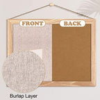 Teling 6 Pack Wood Bulletin Boards with Linen 12''x 16'' Cork Board for Walls with 60 Pushpin Decorative Wood Framed Display for Classroom School Office Bedroom (Brown) - Image 3