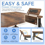 METYERRY 23.6"x23.6" Large Printer Stand with Power Outlet, 3 Tier Cart - Image 4