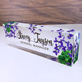 Artblox Personalized Name Plate For Desk | Violets Flowers Design On Clear Acrylic Glass | Custom Desk Name Plate Personalized With Your Name And Credentials For Teacher Phd Military Office Name Plate by Artblox