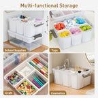 Citylife 17QT 4Packs Clear Craft Organizers and Storage Bins with Lids - Image 6
