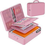 DocSafe 5200°F Fireproof Document Organizer Box with Lock, Pink (Soft) by DocSafe