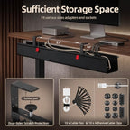 48 Inch Under Desk Cable Management Tray No Drill Desk Cord Management Organization, Large-Capacity Cable Organizer for Home and Office Work Accessories - Image 3