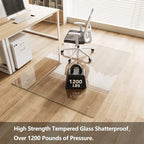 Koonmi Glass Chair Mat for Carpet, 51"x63" Thick Office Chair Mat - Image 2