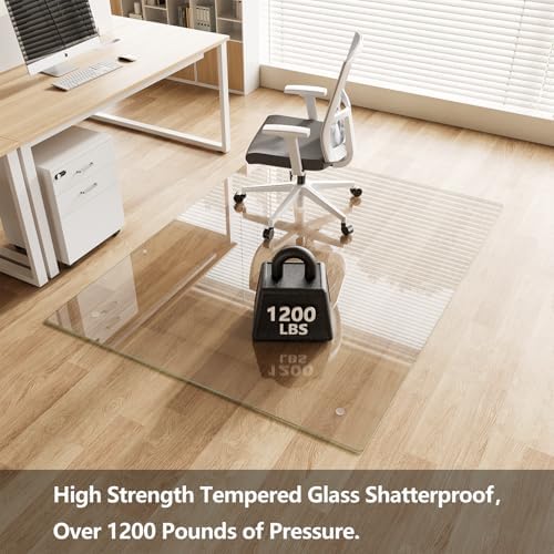 Koonmi Glass Chair Mat for Carpet, 51"x63" Thick Office Chair Mat - Image 2