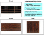 PAG-Mass Mail Sorter Organizer, Wood Countertop Literature Organizer, Student Mailbox for Classroom, Desktop Bill Paper Organizer for Office Home School, 12 Compartments, Brown - Image 6