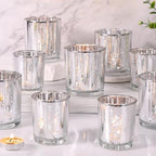 24pcs Assorted Silver Votive Candle Holders for Wedding Table Centerpieces - Image 6