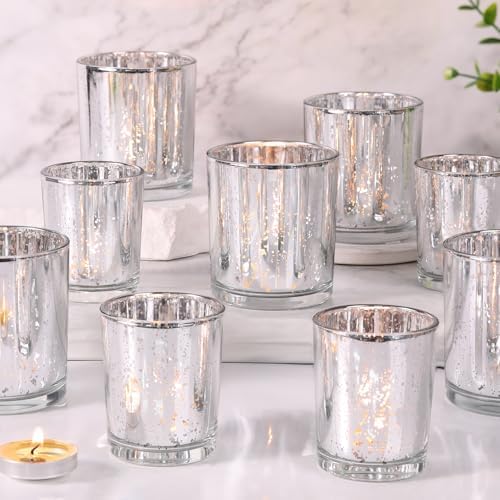 24pcs Assorted Silver Votive Candle Holders for Wedding Table Centerpieces - Image 6