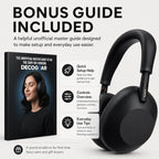 Sony WH-1000XM6 The Best Noise Canceling Wireless Headphones, HD NC Processor QN3, 12 Microphones, Adaptive NC Optimizer, Mastered by Engineers, Studio-Quality, 30-Hour Battery with Deco Guide Bundle - Image 2