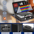 JHSafer 6400 ℉ Fireproof Document Box with Lock, Hard Case Safe Box - Image 3