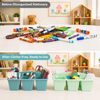 6 Pack Classroom Caddy with Handle, 6 Compartment (Boho) - Image 4