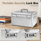 Silver Medication Combination Lock Boxes with Code Large - Image 2