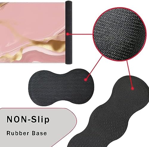 Keyboard Wrist Rest and Mouse Pad with Wrist Support Set Ergonomic Coaster,Memory Foam,Easy Typing Pain Relief,Large XL Desk Mat 31.5"x 11.8",Pink Marble - Image 3