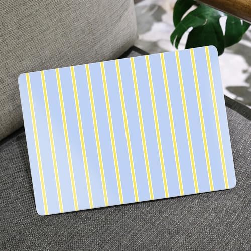 MEEgoodo for M5/M4/M3/M2 MacBook Air 15 inch Case 2026 2025 2024 2023, Case Fit Model (A3448/A3241/A3114/A2941) for MacBook Air 15.3 inch, Yellow&White Stripes - Image 5