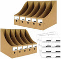 ANSSDO 24 Pack Brown Kraft Cardboard Magazine Holder Bulk by ANSSDO