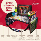 Lusso Gear Kids Travel Tray for Car - Road Trip Essentials for Kids - Car Seat Tray for Toddlers & Kids - Lap Tray for Airplane, Kids Travel Desk, Road Trip Activities (Airplanes) - Image 2