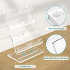 HIIMIEI Business Card Holder Desk, Acrylic Business Card Display, 4 Tier Clear Business Card Stand for Office, Exhibition, Meeting, Home, 480 Card Capacity - Image 6