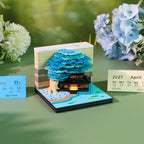 2027 3D Paper Carving Desk Calendar With LED Light - Image 2