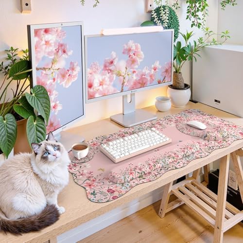 iCasso Pink Keyboard Mat 35.4"x15.7", Desk Protector for Classroom - Image 6