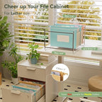 EcoStash 12-Pack Eco-Friendly Wheat Straw Hanging File Folders - Image 2