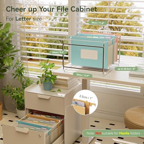 EcoStash 12-Pack Eco-Friendly Wheat Straw Hanging File Folders - Image 2