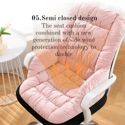 Desk Chair Cushion with High Back Support Office Chair Seat Pad with Non-Slip Bottom for Office Car Home Dining Room Kitchen - Image 6