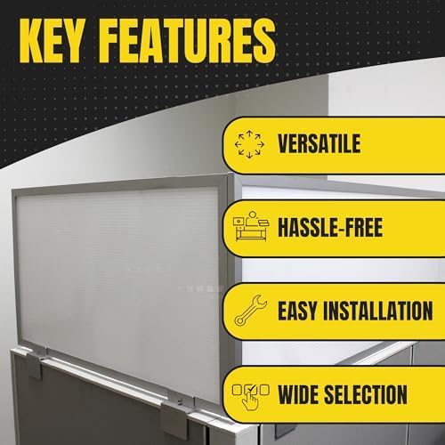 OBEX Screen & Office Panel Extender Polycarbonate Desk Privacy Panel & Divider for Office Cubicle, 12" x 24", White - Image 2