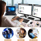 Keyboard Wrist Rest and Mouse Pad with Wrist Support Set Ergonomic Coaster,Memory Foam,Easy Typing Pain Relief,Large XL Desk Mat 31.5"x 11.8",Colorful Marble - Image 7