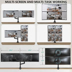 WALI Vertical Dual Monitor Arm for 13-49 inch Curved Screens, up to 44 lbs - Image 4